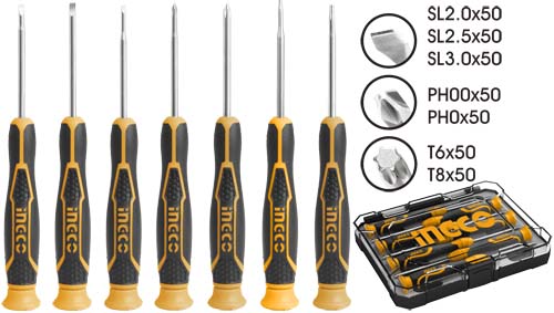 HKSD07187 Pcs precision screwdriver set7PCS precision screwdriver setMaterial:CR-V