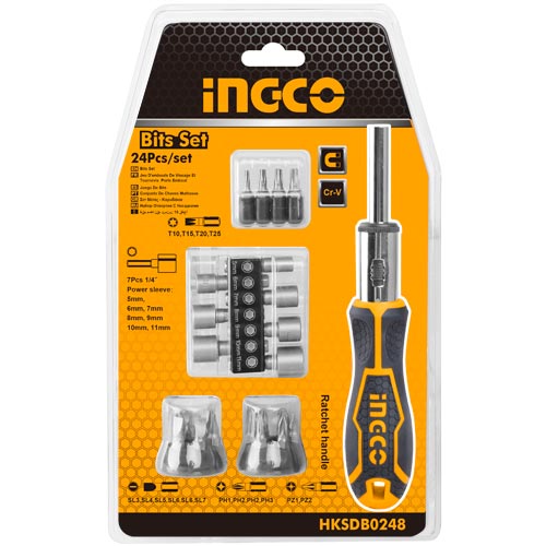 HKSDB024824 Pcs screwdriver set24 Pcs screwdriver setMaterial：CR-VPacked by double blister