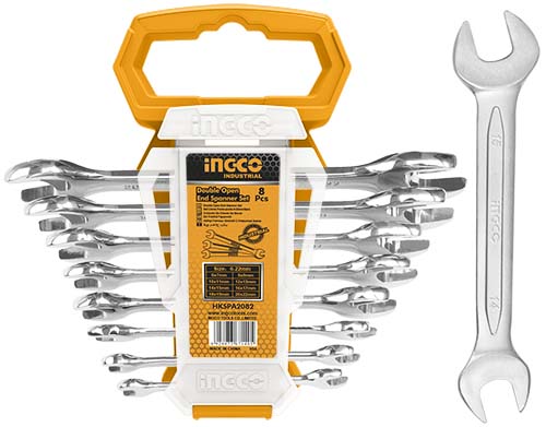 HKSPA20888Pcs Double open end spanner set8pcs double open end spanner setSize:6-22mm6x7mm,8x9mm,10x11mm,12x13mm,14x15mm,16x17mm,18x19mm,20x22mm