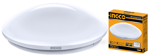 HLCL3301801LED ceiling lampVoltage:220~240V/50-60HzPower(W):18Productsize:φ330*100(D*H)ColorTemp.(K):6500Daylight