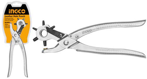 HLHP01Leather hole punchPunch hole sizes : 2.5mm, 3mm, 3.5mm, 4mm, 4.5mm, 5mmAuto-release feature ergonomic handle