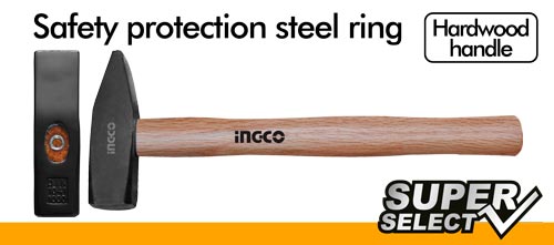 HMH040300Machinist hammerWeight：300gDrop-forged hammerheadHardwood handle