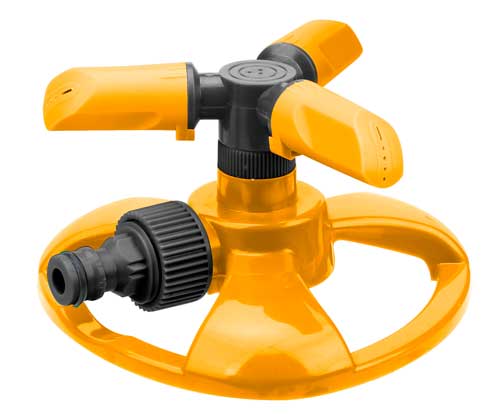 HPS23602Plastic 3 arm rotatory sprinklerPlastic Base With Plastic 3 Arm Rotatory SprinklerWith 3/4" tool adaptorMeterial Breakdown: ABS and PP