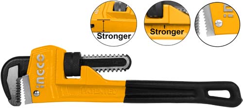 HPW0824Pipe wrenchSize:24"(600mm)Max clamping diameter:76mmMobile jaw  material:cr-mo