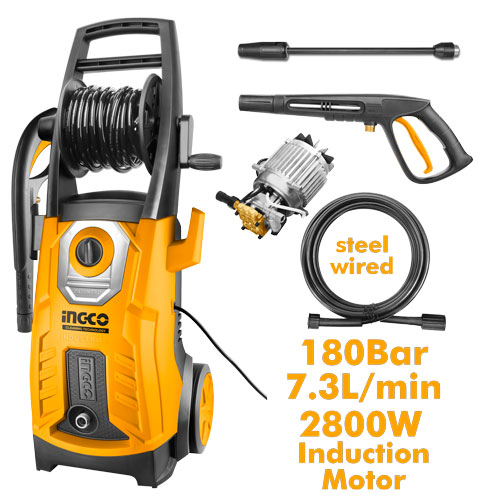 HPWR28008High pressure washerVoltage:220-240V~50HzInput power:2800WMax Pressure:180Bar (2600PSI)
