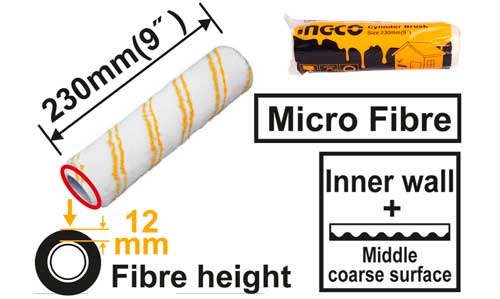 HRC3323014Roller cover(Inner wall)Material:Micro fibreSize:230mm/9"