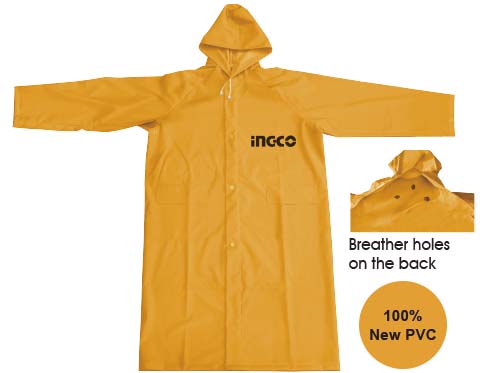 HRCTL031.XLRain coatSize:XLMaterial: 100% NEW PVC, polyesterLength:120cmThickness:0.33mm