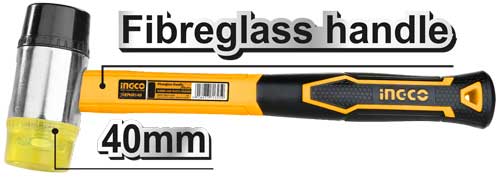 HRPH8140Rubber and plastic hammerHammer diameter:40mmSoft faceUnique design fiberglass handle