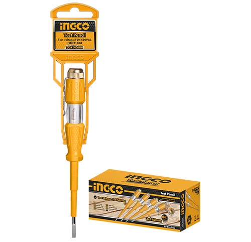 HSDT1408Test pencilTest Voltage:AC 100-500VSlotted size: 3x140mmPacked by plastic hanger