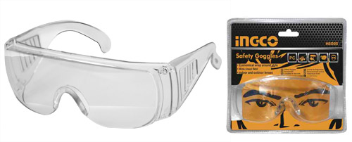 HSG05Safety gogglesMaterial: PCFull-view full-slice structure prevents UV and withstands impactPacked by double blister