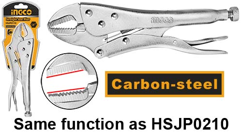 HSJP0110Straight jaw plierSize: 10"Openings range: 0-50mmNickel plated