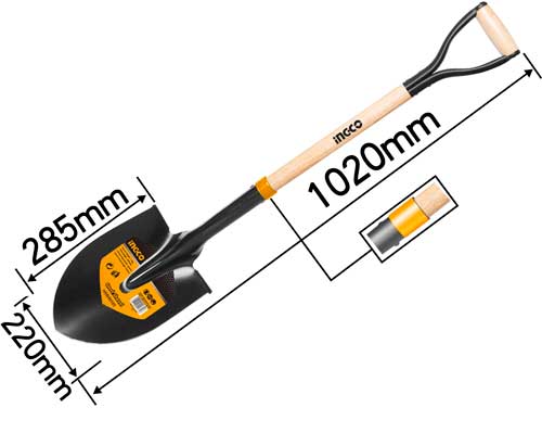 HSSH0101Steel shovelLength:1020mmShovel weight:1kg1