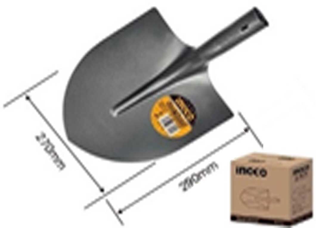 HSSL09Steel shovel headWeight:1kgShovel head width:290mmShovel head length:290mm