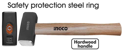 HSTH042000Stoning hammerWeight：2000ghardwood handleDrop-forged
