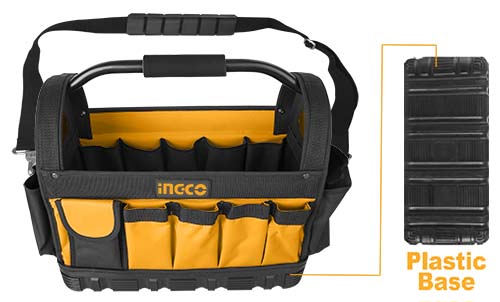 HTBGL01Tool bagSize: 16"Material: 600D polyester21 Pcs pockets for tools