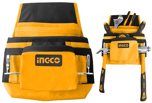 HTBP01011Tool pouchSize: L32*W28cmWith 10 Pcs pockets2 Pcs hammer holders