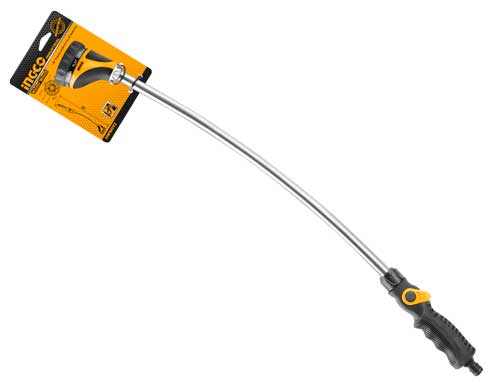 HWW092Water wandAdjusetable angle,powder-coated metal headSize：28"9-spray patterns for all watering needs:mist,soaker,flat,vertical,shower,cone,fan,center,jet
