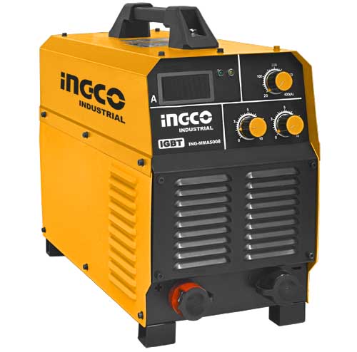 ING-MMA5008Inverter MMA welding machineInput voltage:380-400V~50/60HzOutput current(A):20-500Duty cycle(%):500A@60%