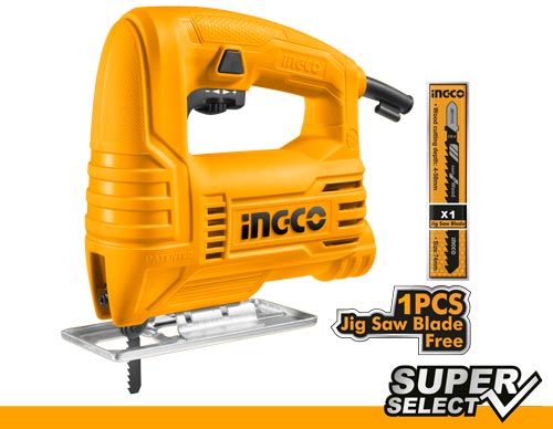 JS400285Jig sawVoltage: 220-240V~50/60HzInput power: 400WCutting capacity:  Wood:55mm Steel:3mm