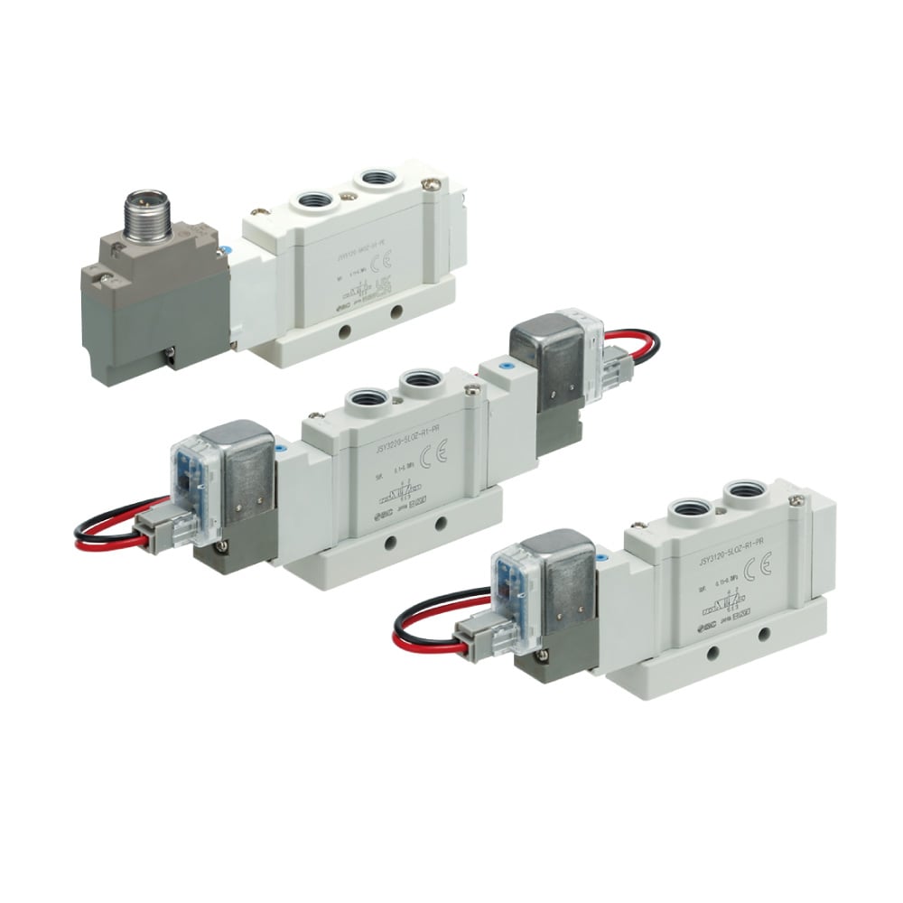 Compact 5-Port Solenoid Valve/Non Plug-in Type Body Ported JSY1000/3000/5000