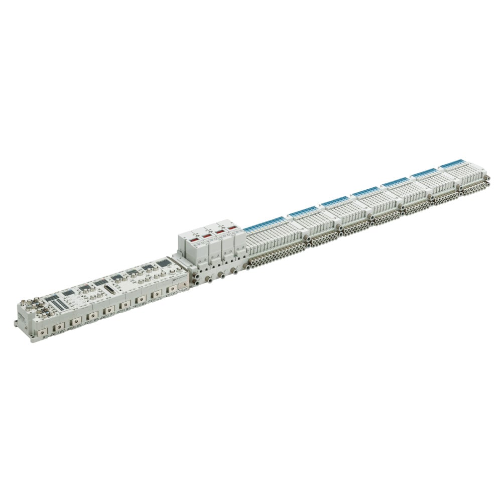 Electro-pneumatic Regulator Integrated Type 64-station Compatible Manifold Plug-in Compact 5-Port Solenoid Valve JSY3000-P