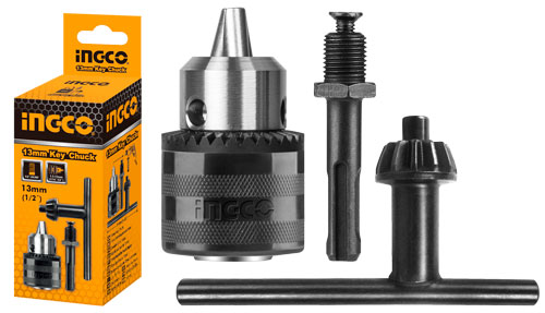 KC1301.113mm Key chuck with adaptorChuck capacity:1.5-13mmConnection size:1/2Packed by double blister