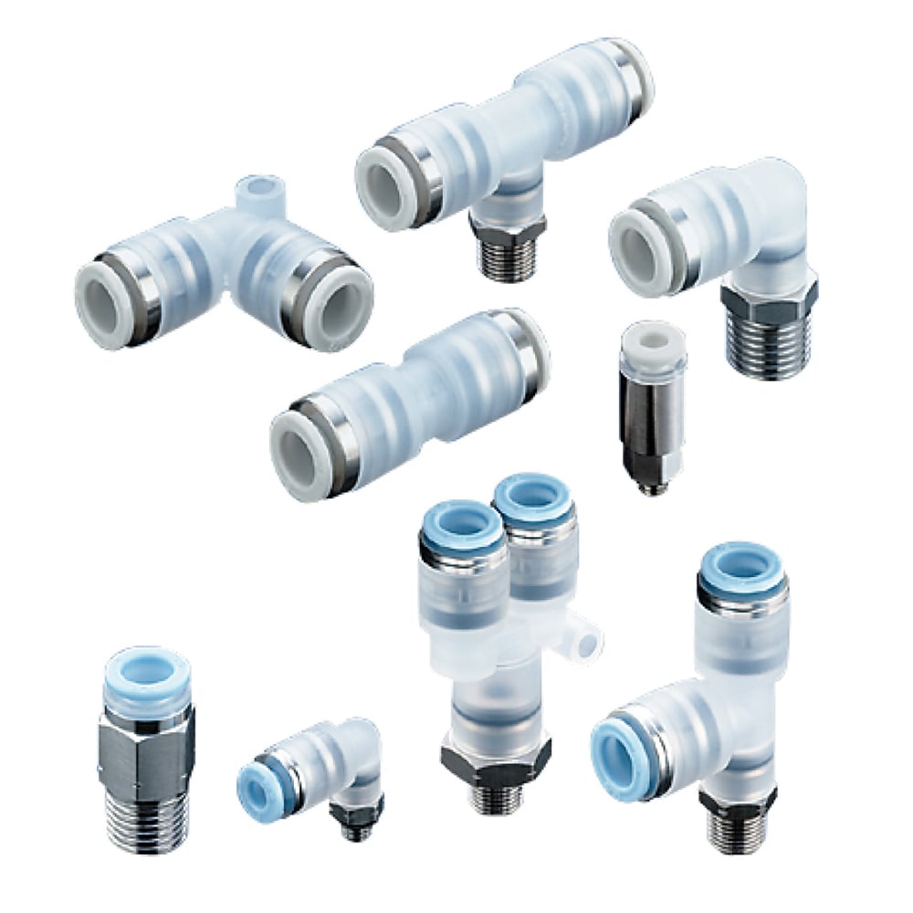 Clean One-touch Fittings for Driving Air Piping KPQ/KPG
