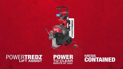 MX FUEL™ Sewer Drum Machine w/ POWERTREDZ™ for 5/8“ - ¾“ Cable Kit