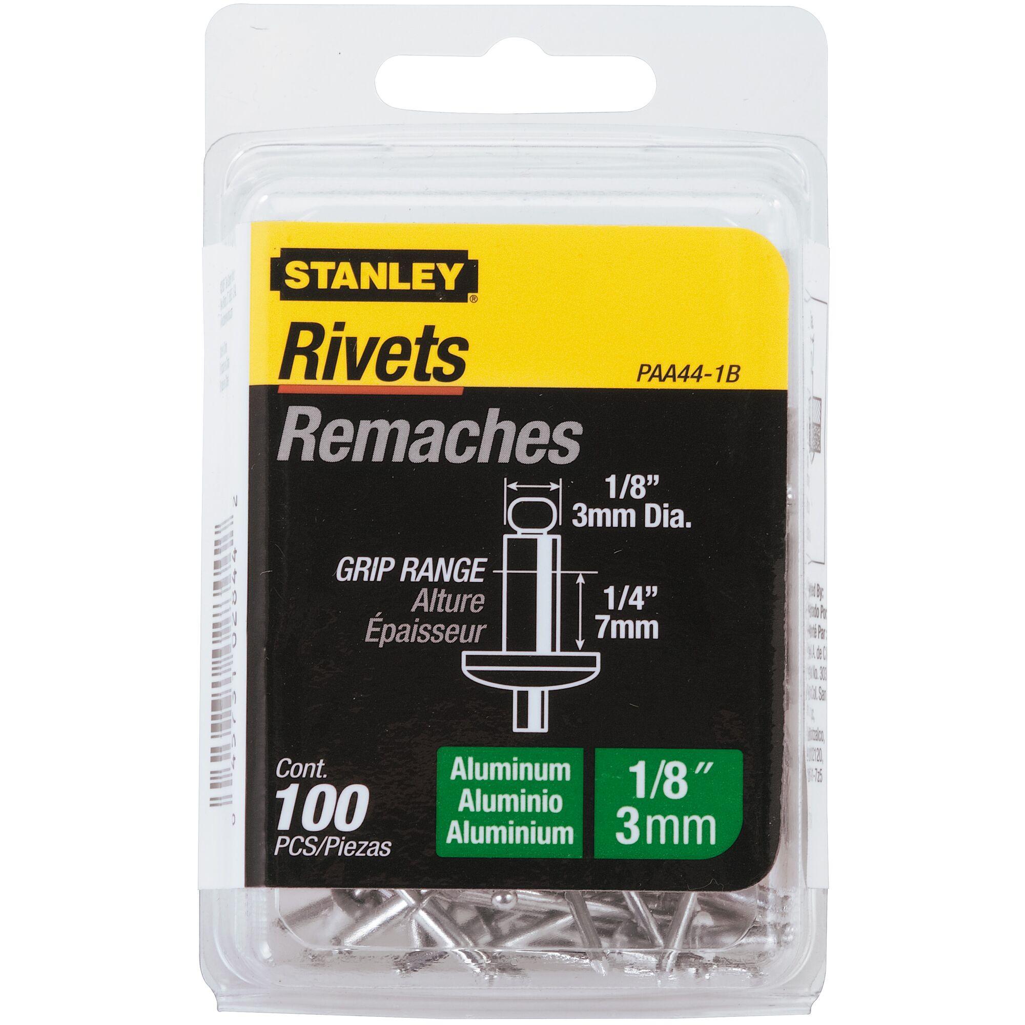 1/8 in x 1/4 in Aluminum Rivets (100 Pk)