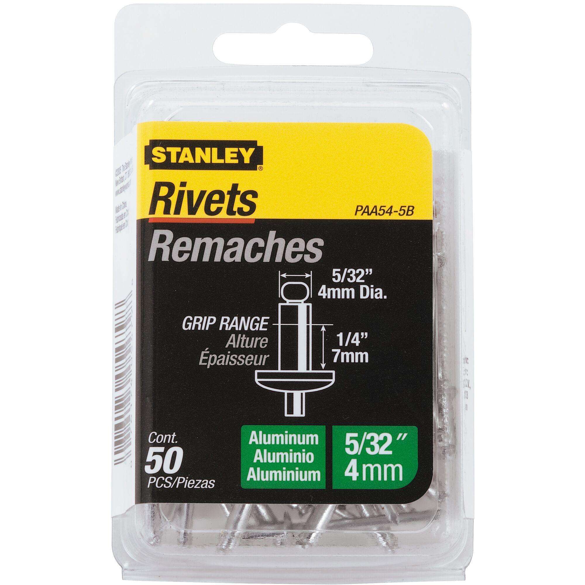 5/32 in x 1/4 in Aluminum Grip Rivets (50 Pk)