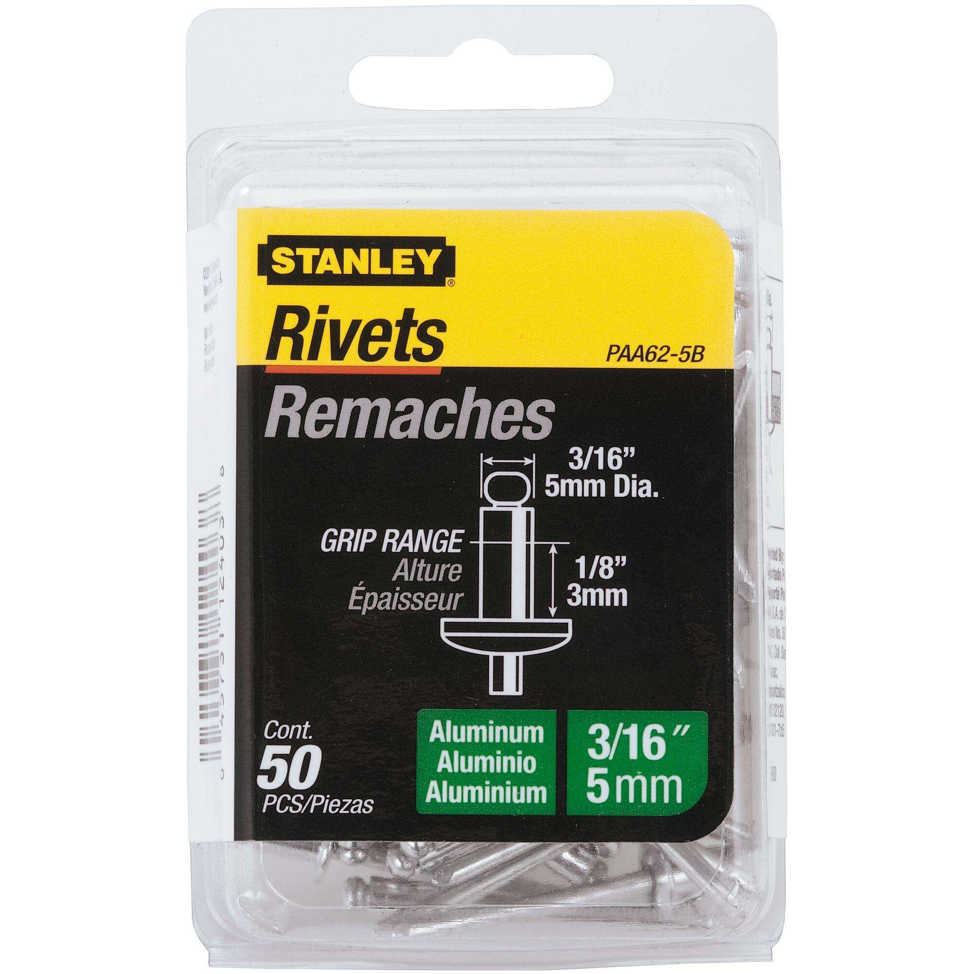 3/16 in x 1/8 in Aluminum Rivets (50 Pk)