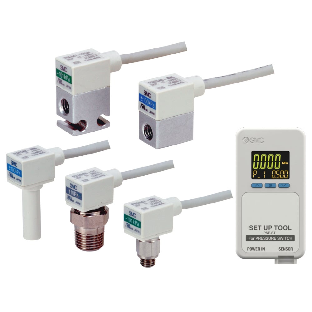 Compact Pneumatic Pressure Sensor/Switch PSE54□