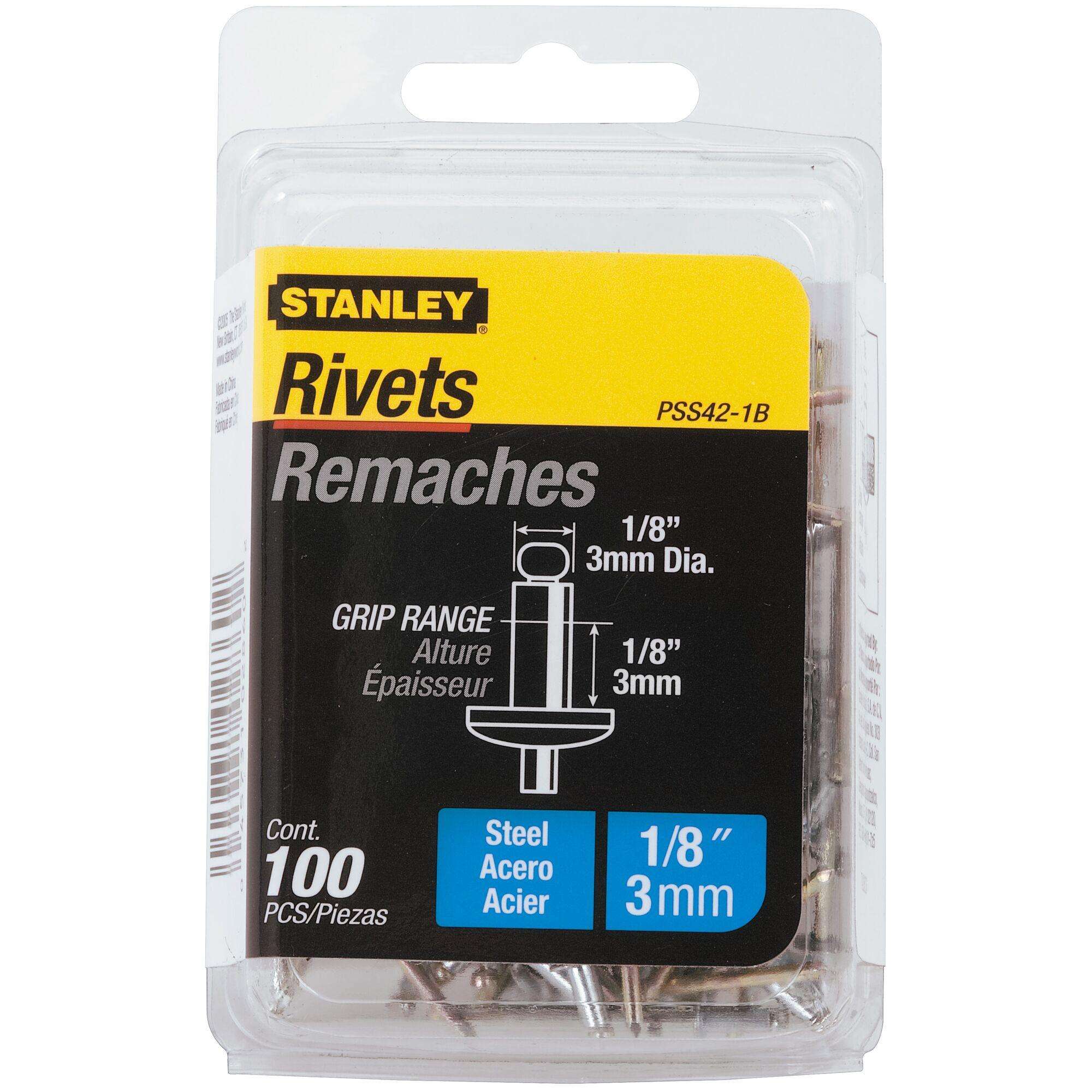 1/8 in x 1/8 in Steel Rivets (100 Pk)