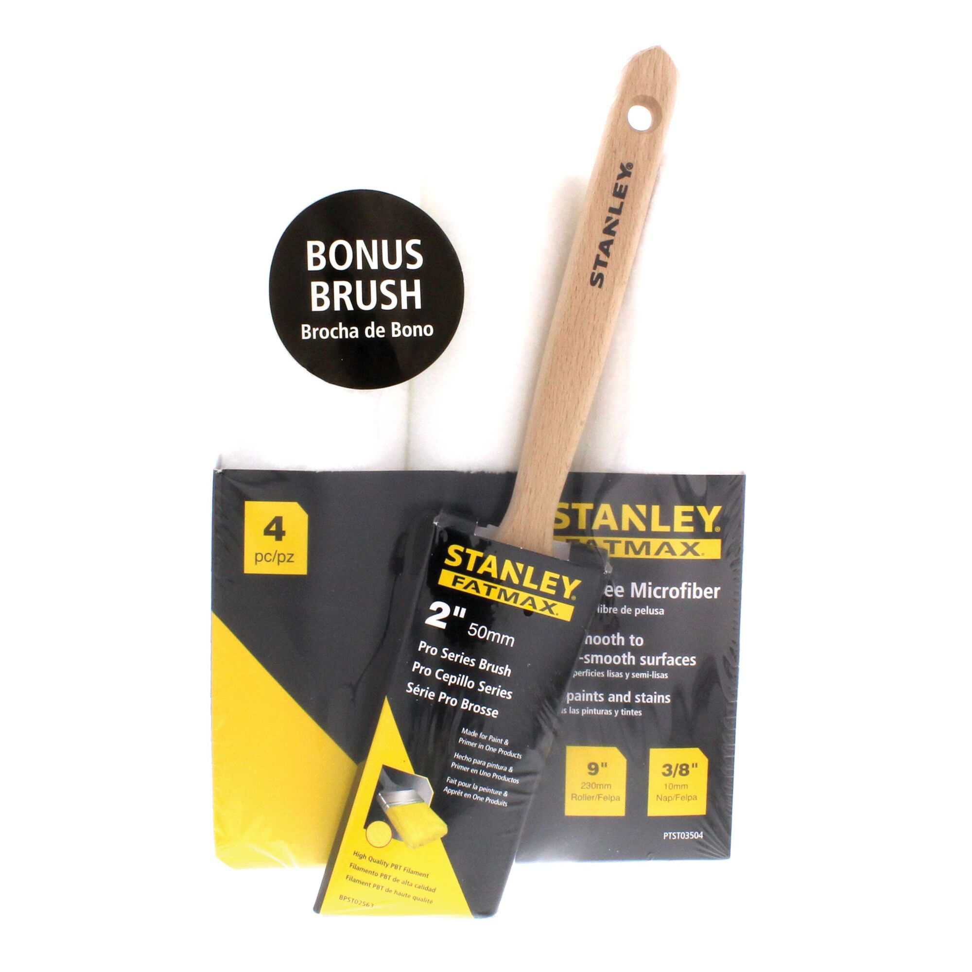 4 pc STANLEY® FATMAX® Professional Roller and Paint Brush Kit