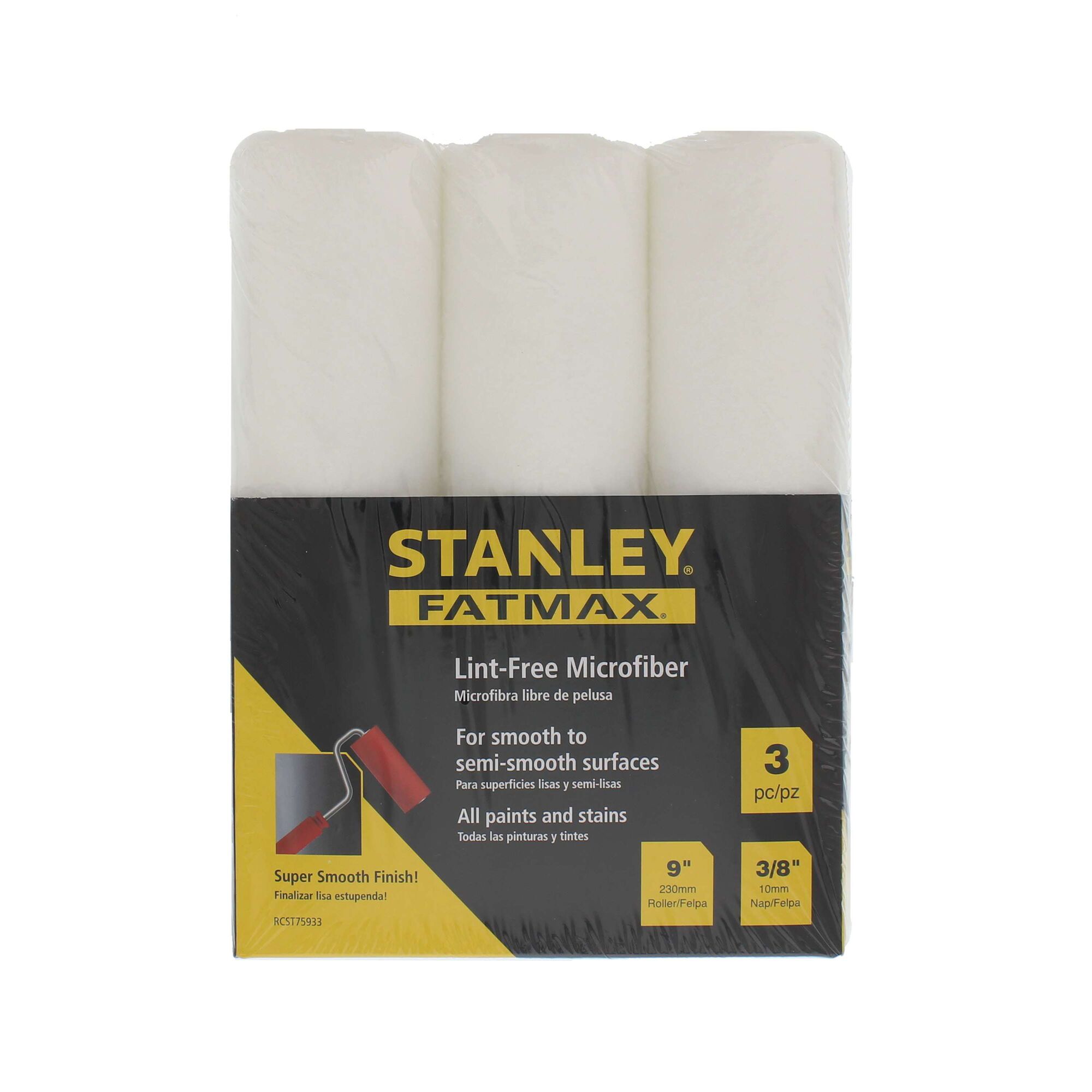 9 in x 3/8 in STANLEY® FATMAX® Microfiber Professional Roller Cover (3 Pk)