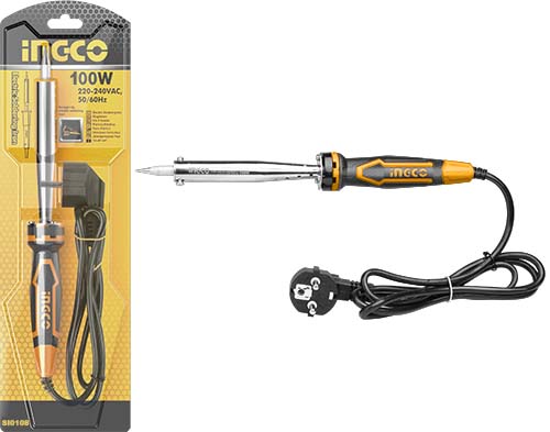 SI00108Electric soldering ironVoltage:220-240V~50/60HzInput power:100WPreheat.time:3~5minuters