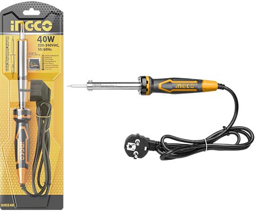 SI0248Electric soldering ironVoltage:220-240V~50/60HzInput power:40WPreheat.time:3~5minuters