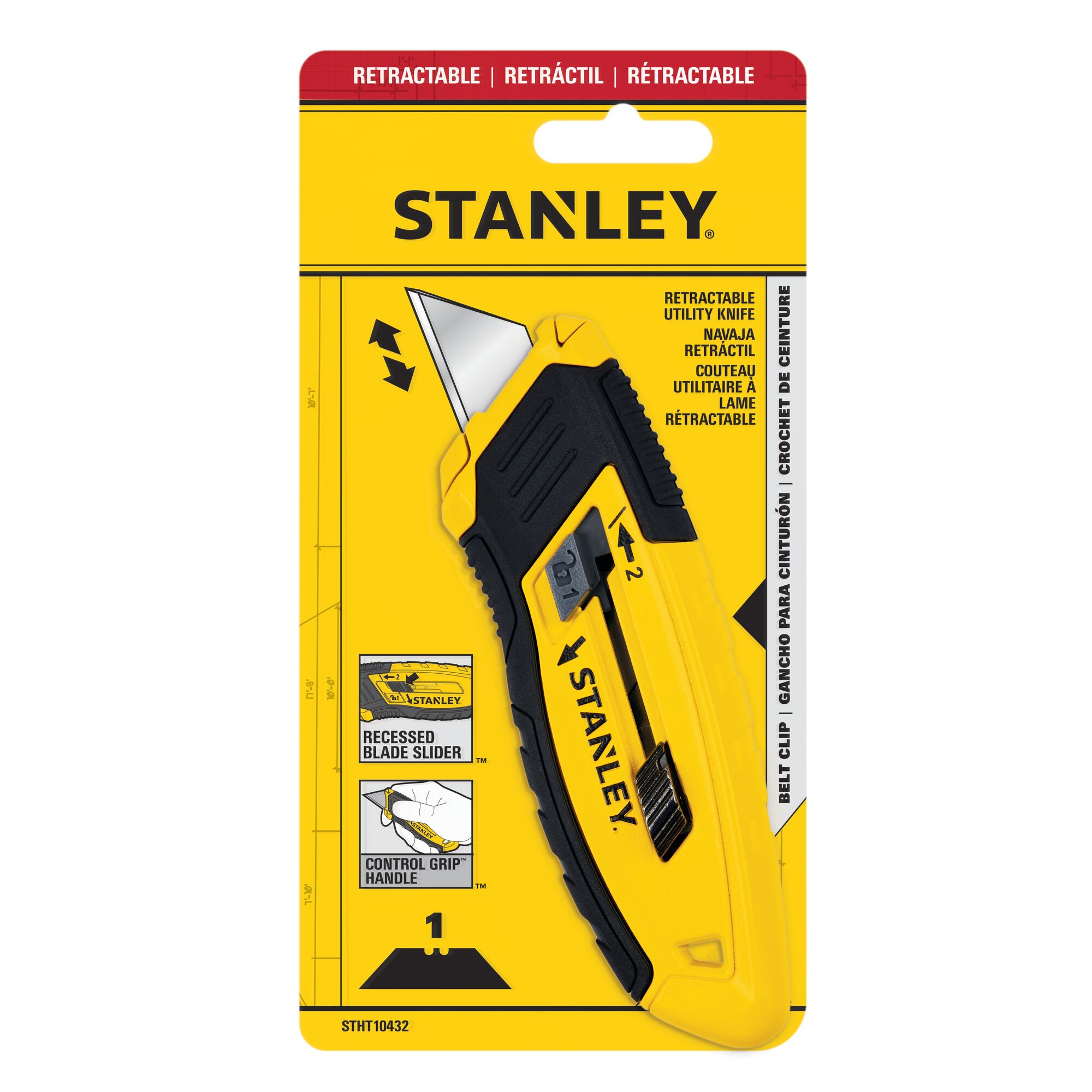 CONTROL-GRIP™ Retractable Utility Knife