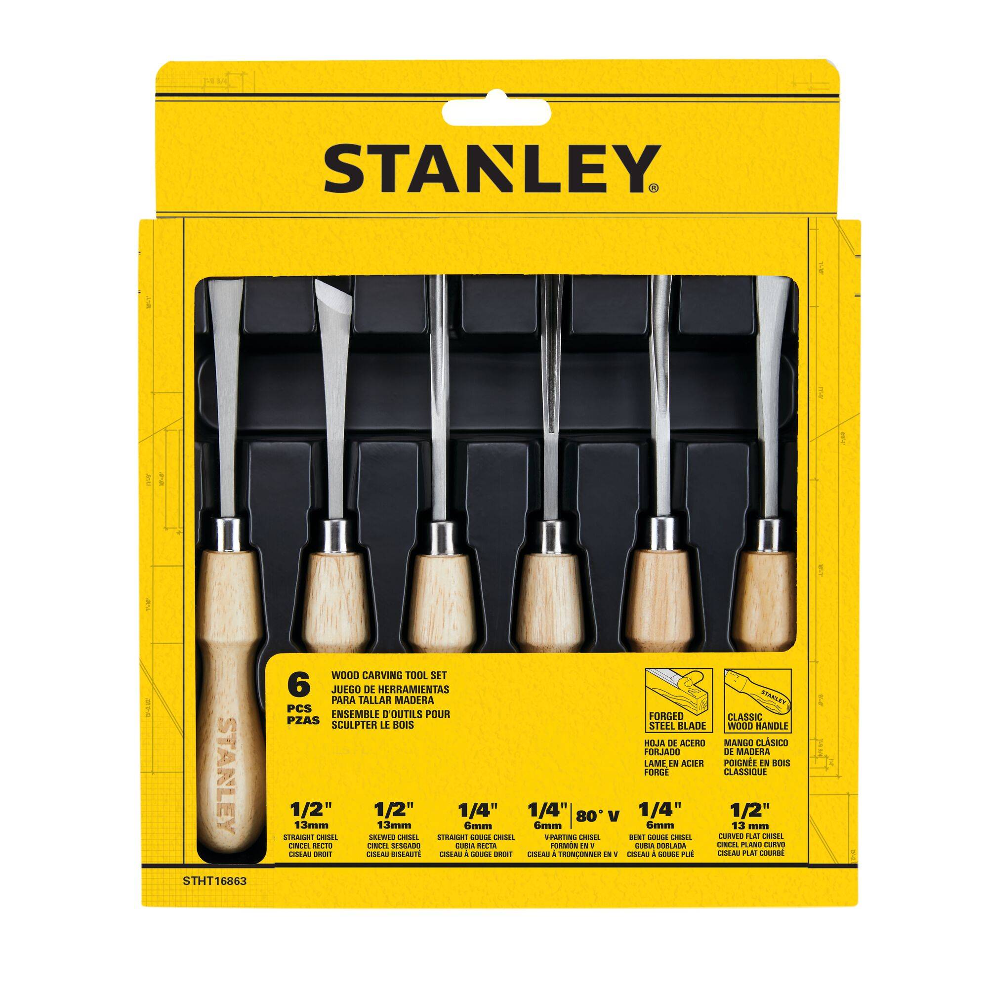 Wood Carving Tool Set (6 pc.)