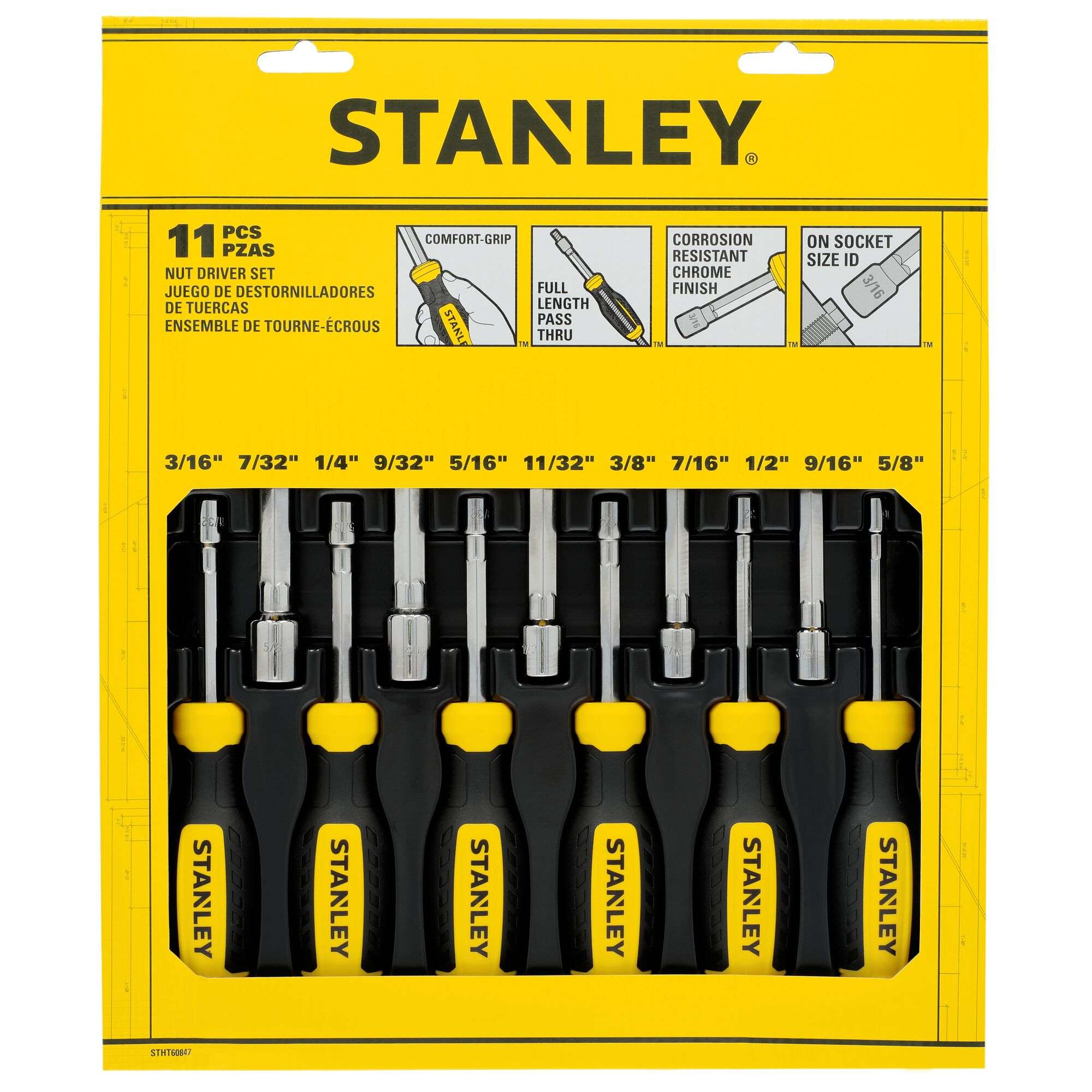 11 pc SAE Nut Driver Set