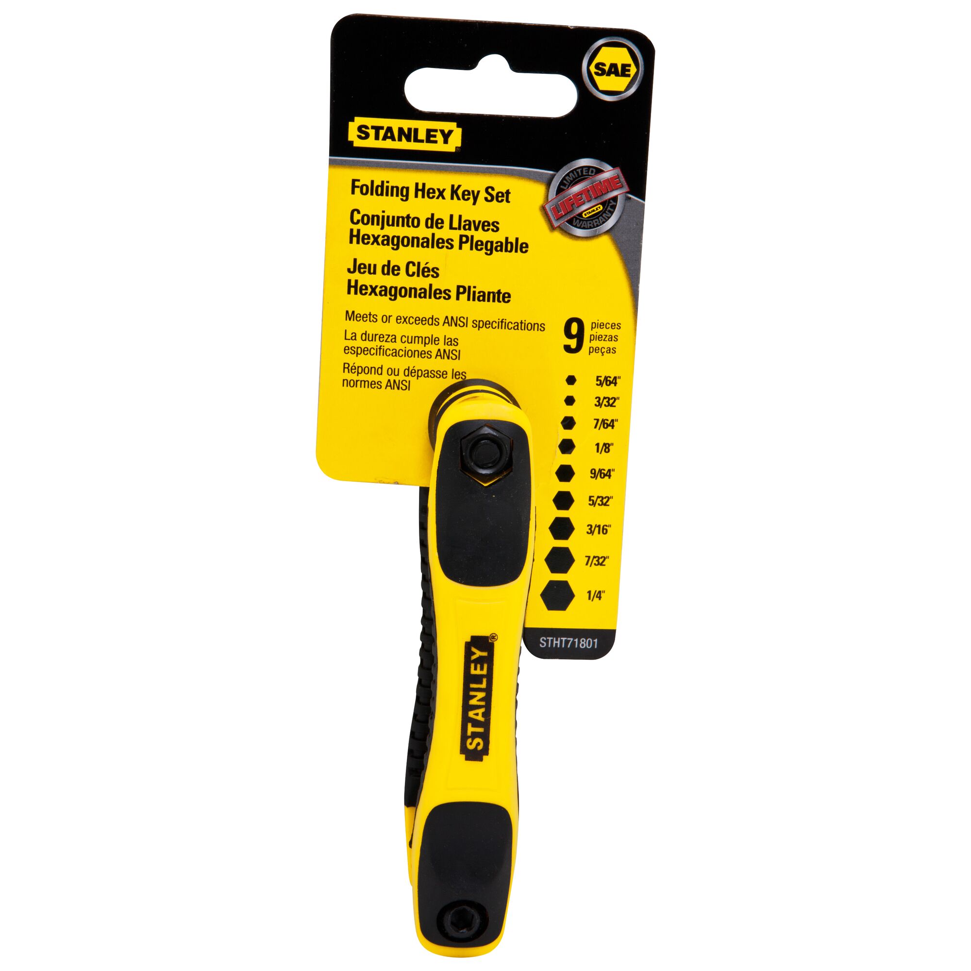 9 pc Folding Hex Key Set