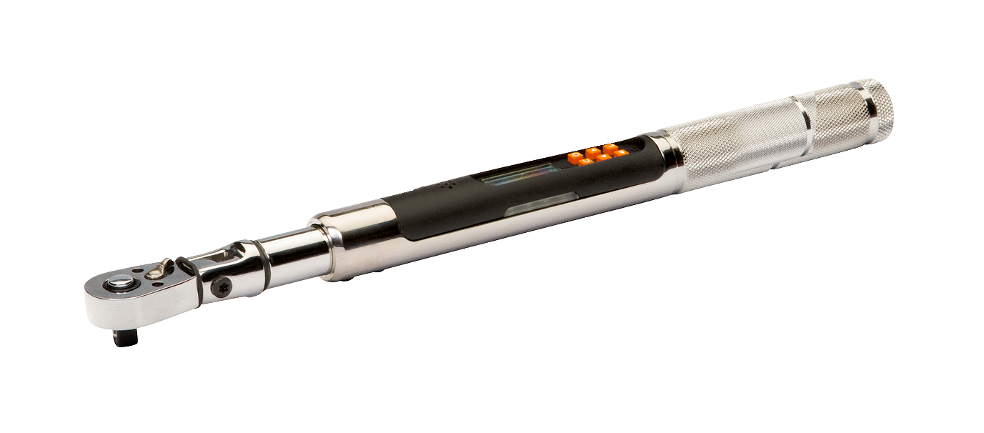 Electronic Torque and Thin Angle Wrench with Fixed Ratchet Head