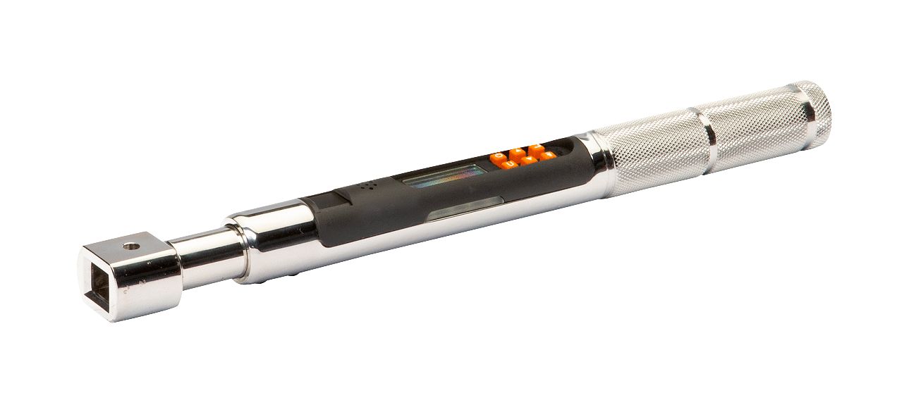 Electronic Torque and Angle Slim Wrench with Memory/USB and Rectangular Interchangeable Head