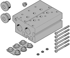 Manifold rail for VUVS VABM-B10
