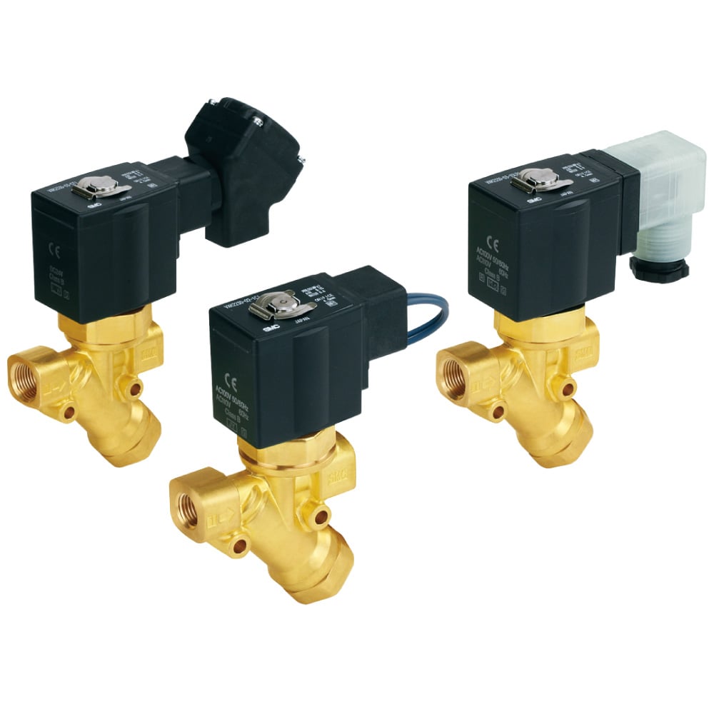 2 Port Solenoid Valve (2 Way Valve) with Built-in Y-strainer VXK
