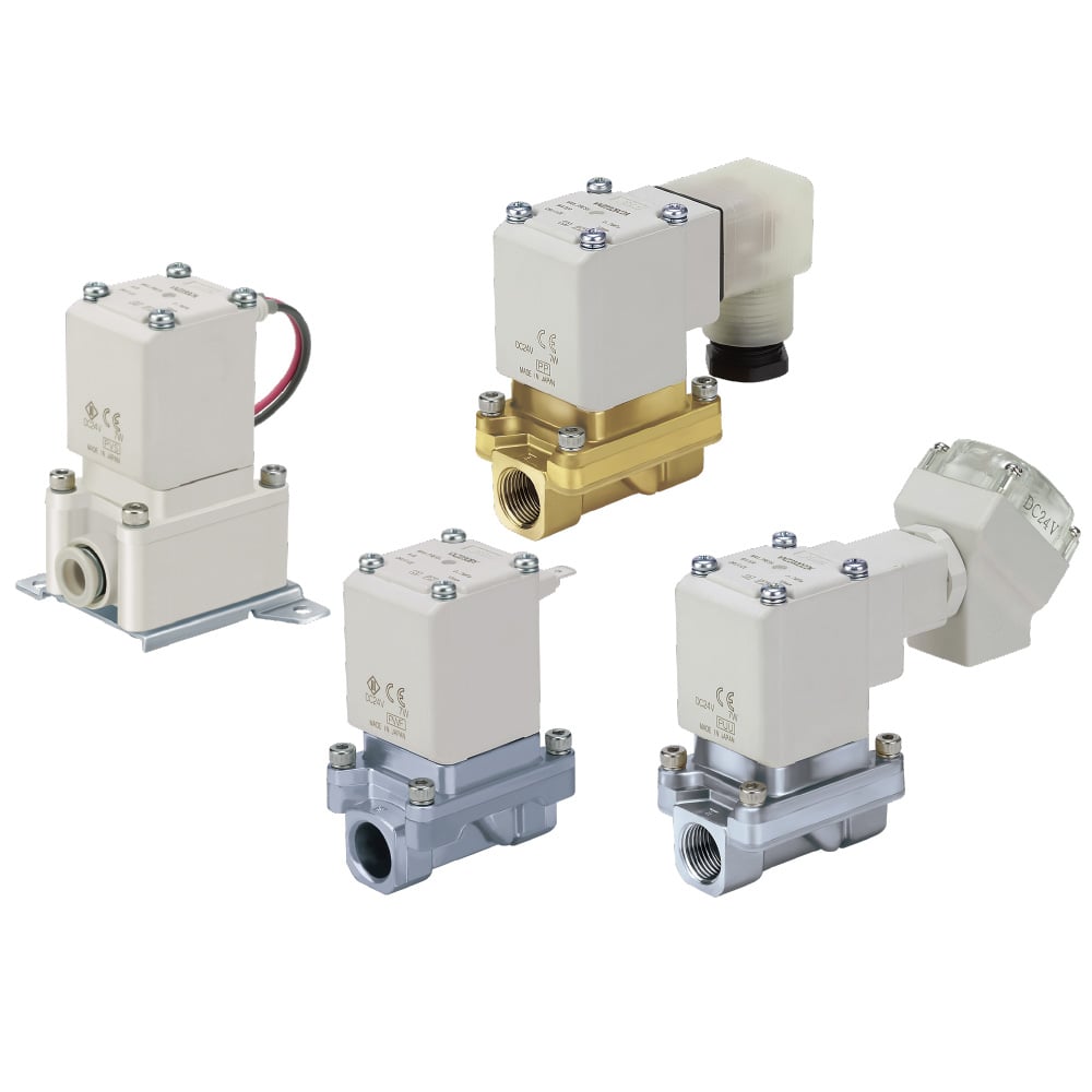 Zero Differential Pressure Type/Pilot Operated 2 Port Solenoid Valve (2 Way Valve) VXZ