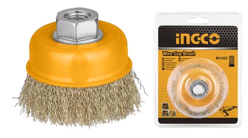 WB10752Wire cup brushDia: 75mm, 3"Thread: M10X1.5Wire dia: 0.3mm