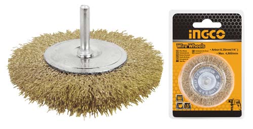 WB40501Wire wheelsDia: 50mm, 2"Shank dia: 1/4"Wire dia: 0.3mm